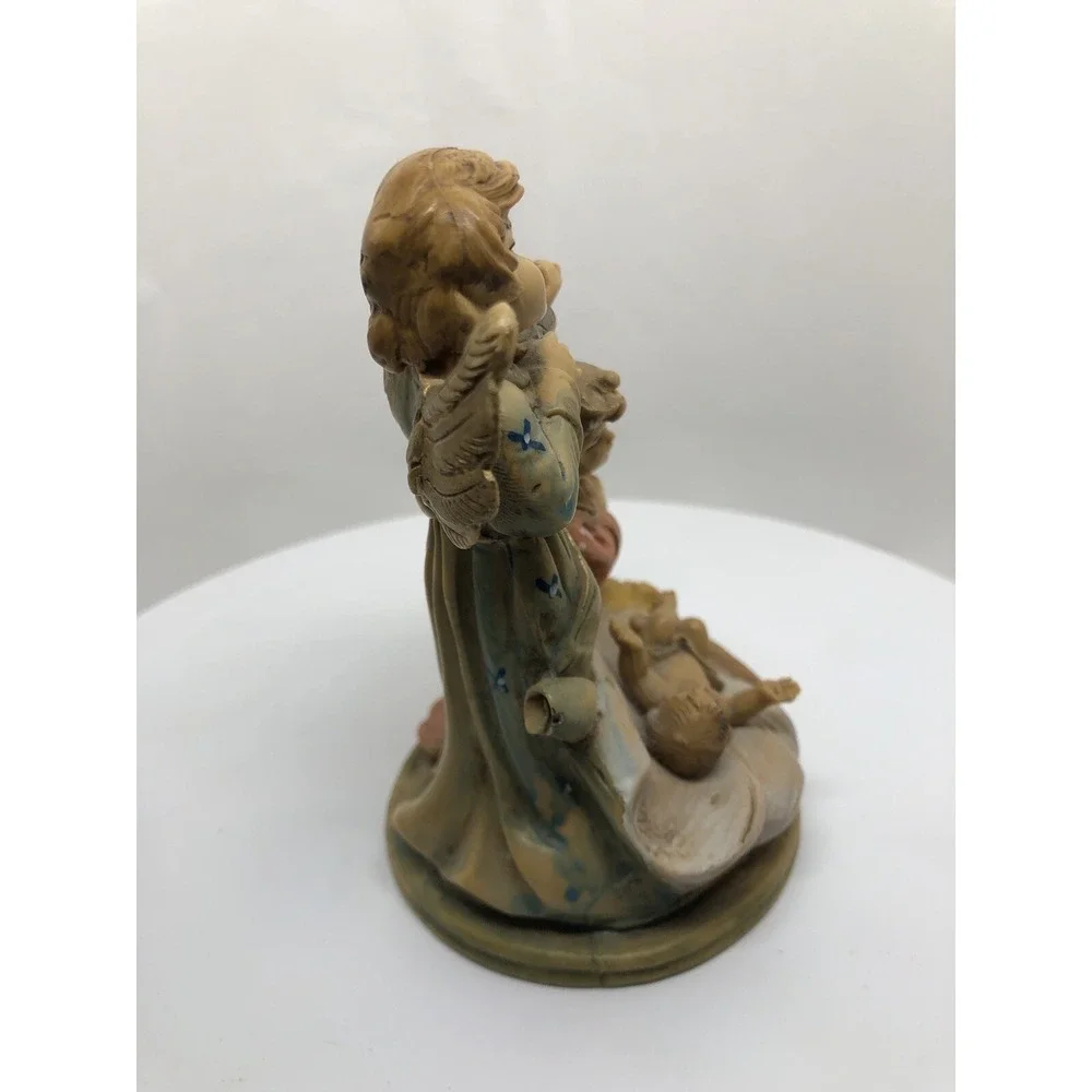 Fontanini Nativity Angels Baby Jesus Figurine Musical Harp Violin 4.5